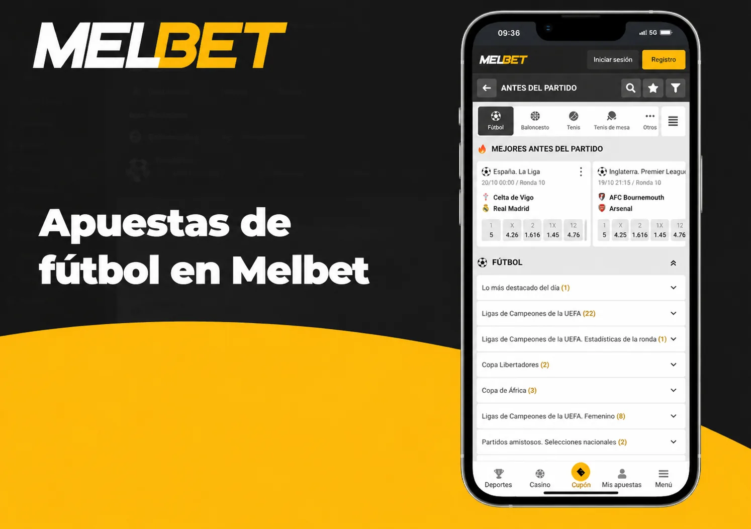 Apuestas de fútbol en línea en Melbet México