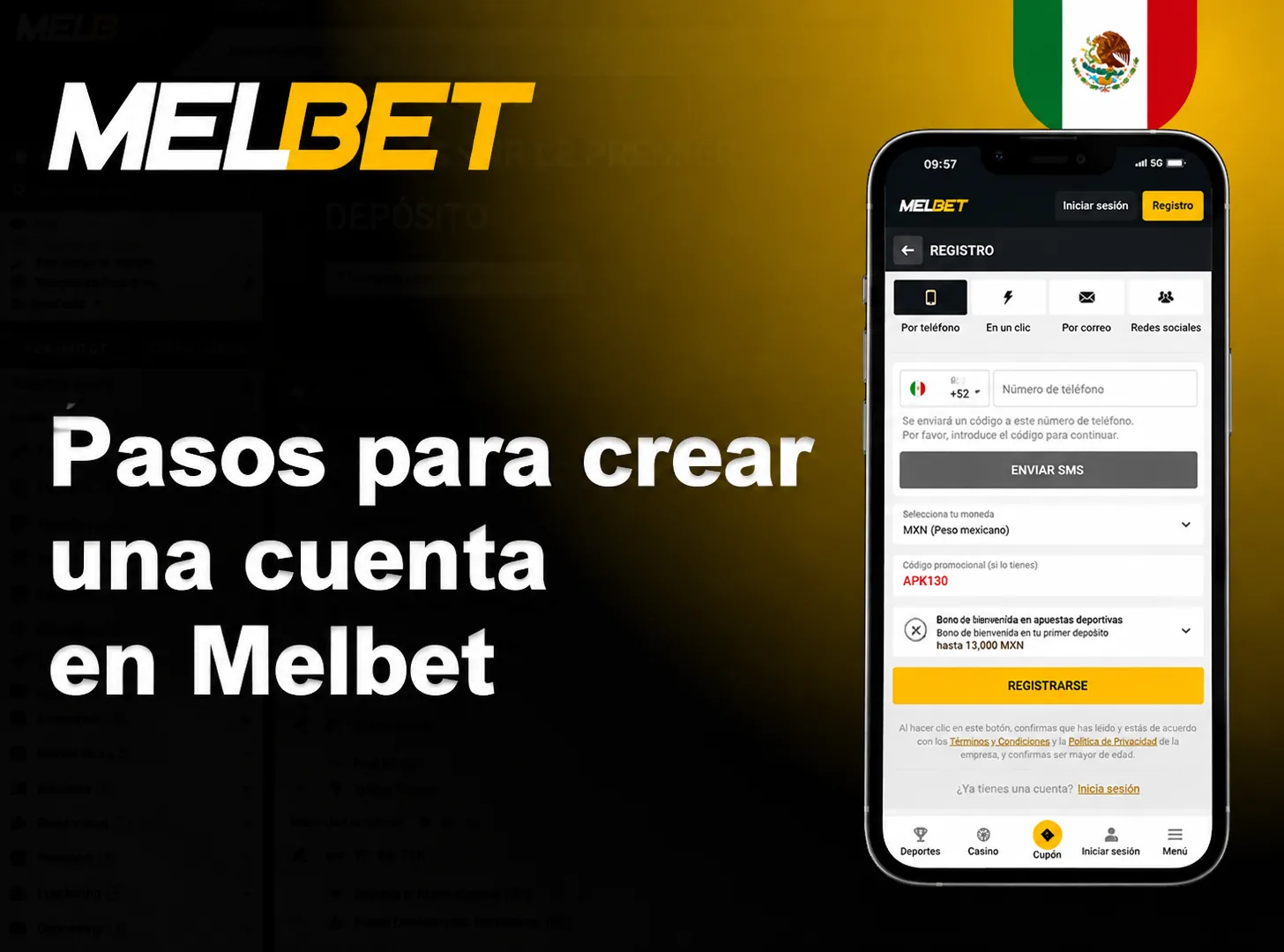 Cómo crear cuenta Melbet México: guía de registro 2026